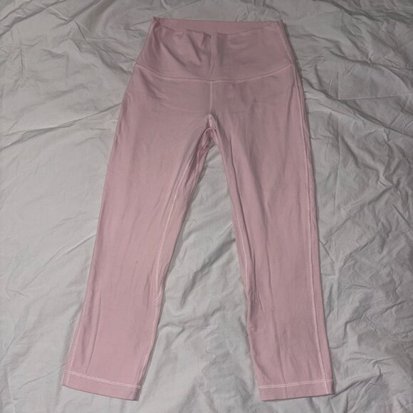 EXCELLENT Lululemon Align High-Rise Crop 21" Leggings Flush Pink Yoga Pants 6 - Picture 2 of 13